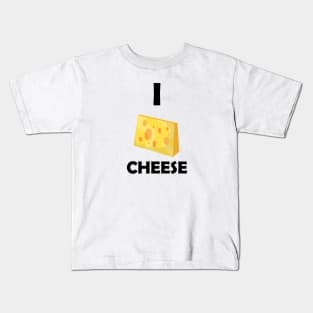 Funny design saying I Cheese, Gourmet Delight Corner, Cute & Flavorful Cheese, Cheese Lover's Kids T-Shirt